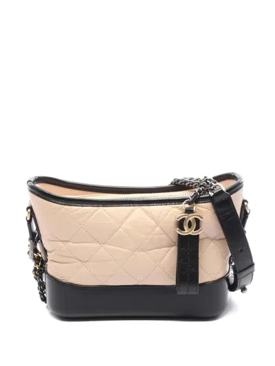 Pre-owned Chanel Small Gabriel Shoulder Bag In Neutral