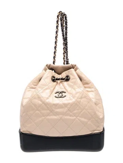 Pre-owned Chanel Small Gabrielle Backpack In Neutral