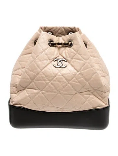 Pre-owned Chanel Small Gabrielle Backpack In Neutral