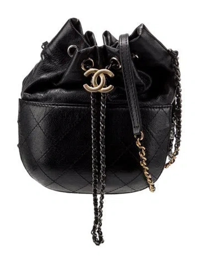 Pre-owned Chanel Small Gabrielle Purse In Black