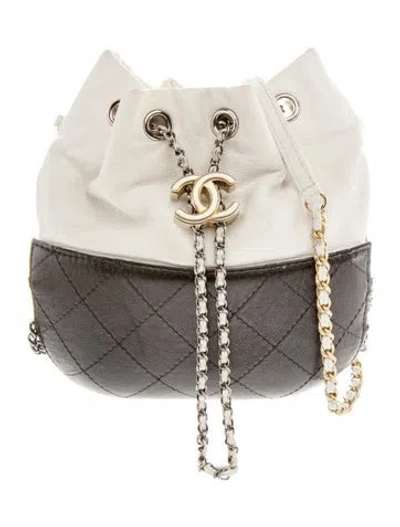 Pre-owned Chanel Small Gabrielle Purse In White