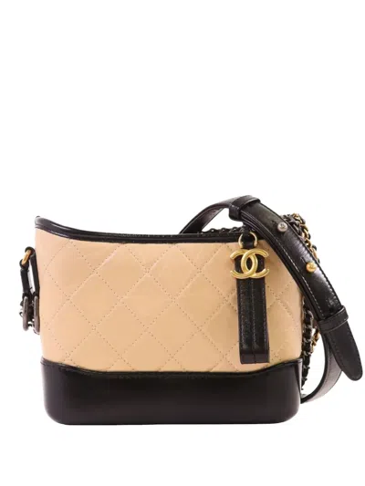 Pre-owned Chanel Small Gabrielle Shoulder Bag In Neutral