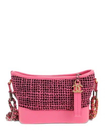 Pre-owned Chanel Small Gabrielle Shoulder Bag In Pink