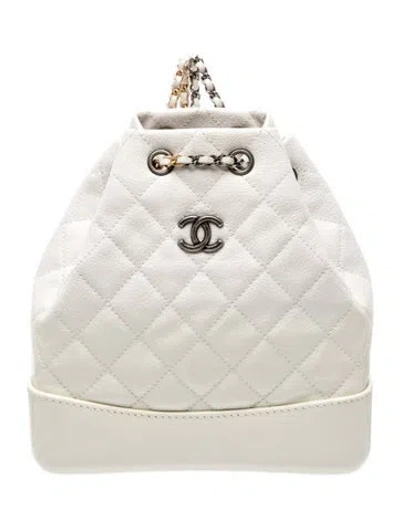 Pre-owned Chanel Small Gradient Gabrielle Backpack In Neutral