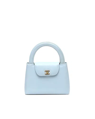 Pre-owned Chanel Small Kelly Top Handle Bag In Blue