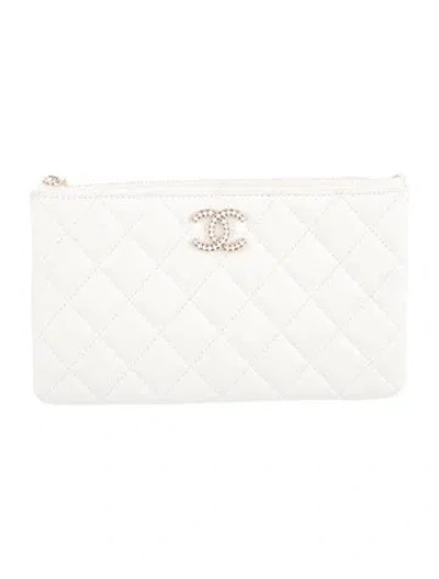 Pre-owned Chanel Small O-case In White