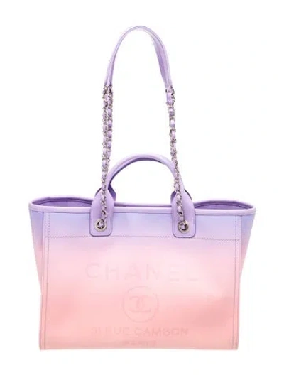 Pre-owned Chanel Small Ombre Deauville Tote In Multi