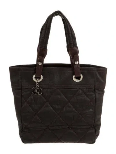 Pre-owned Chanel Small Paris Biarritz Tote In Brown