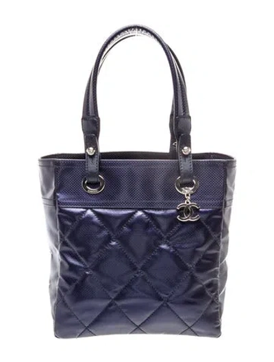 Pre-owned Chanel Small Paris-biarritz Tote In Blue
