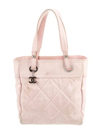 Pre-owned Chanel Small Paris-biarritz Tote In Pink