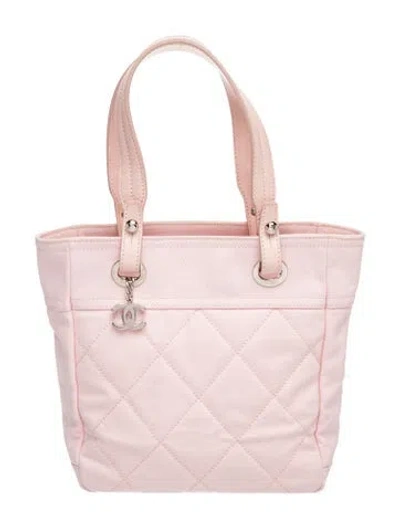 Pre-owned Chanel Small Paris-biarritz Tote In Pink