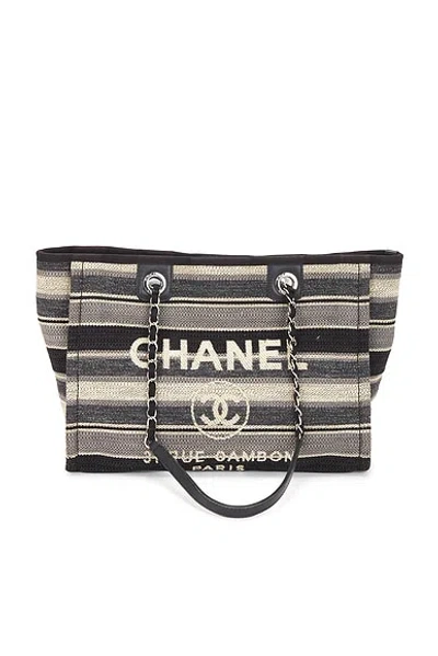 Pre-owned Chanel Small Paris-hamburg Deauville Tote Bag In Multi
