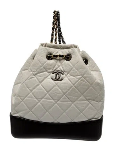 Pre-owned Chanel Small Quilted Gabrielle Backpack In Multi
