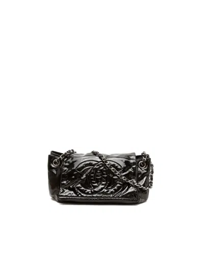 Chanel Small Rock & Chain Accordion Flap Bag In Black