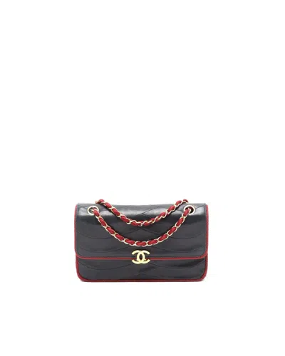 Pre-owned Chanel Small Single Flap Bag In Blue