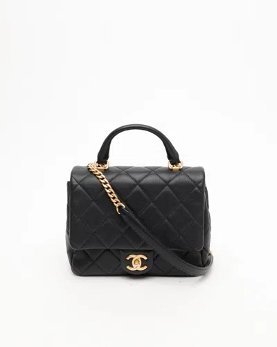 Pre-owned Chanel Small Square Caviar Top Handle Bag