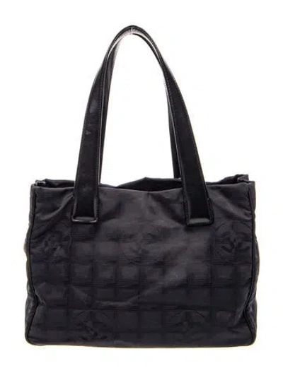 Pre-owned Chanel Small Travel Ligne Tote In Black