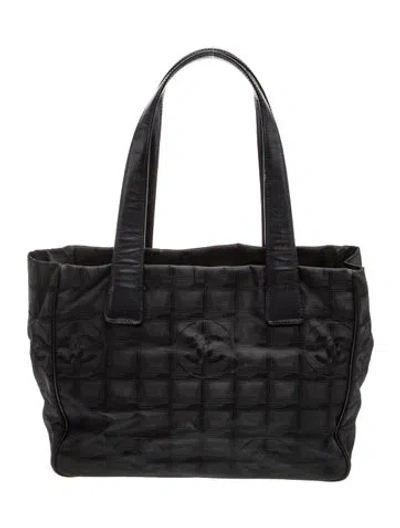 Pre-owned Chanel Small Travel Ligne Tote In Black
