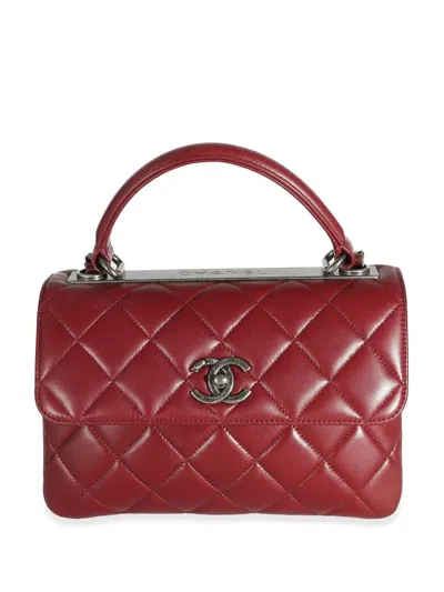 Pre-owned Chanel Small Trendy Cc Flap Bag In 红色