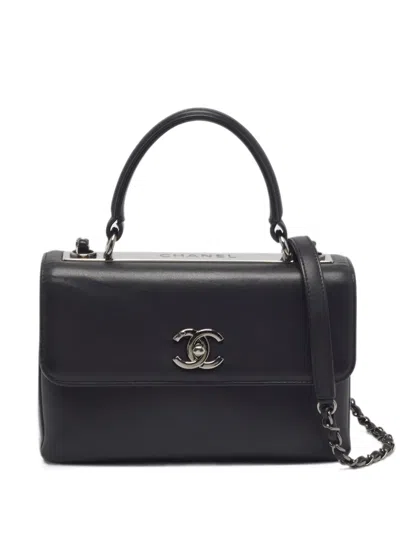 Pre-owned Chanel Small Trendy Cc Tote Bag In Black