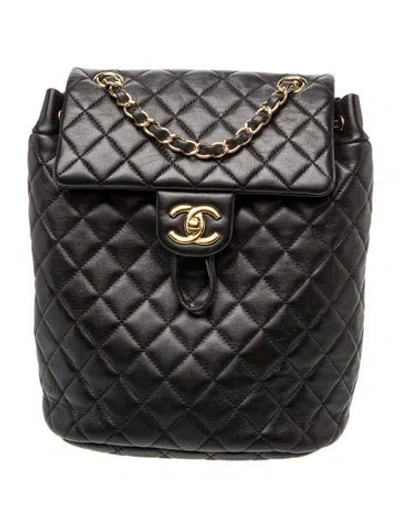 Pre-owned Chanel Small Urban Spirit Backpack In Black