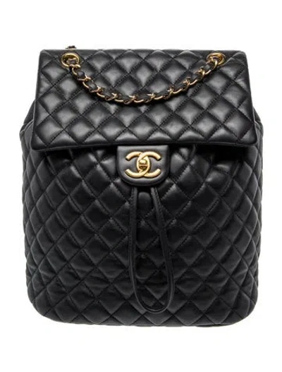 Pre-owned Chanel Small Urban Spirit Backpack In Black