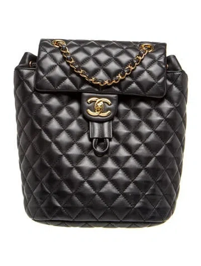 Pre-owned Chanel Small Urban Spirit Backpack In Black