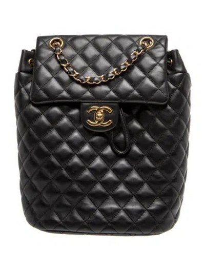 Pre-owned Chanel Small Urban Spirit Backpack In Black