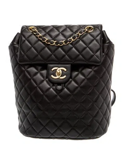Pre-owned Chanel Small Urban Spirit Backpack In Black