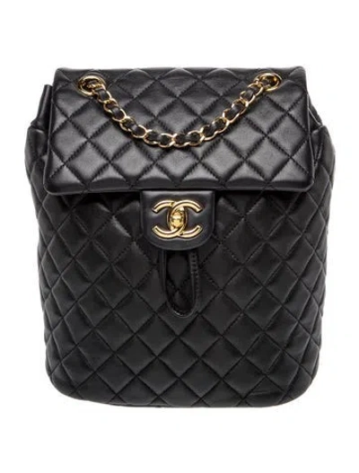 Pre-owned Chanel Small Urban Spirit Backpack In Black