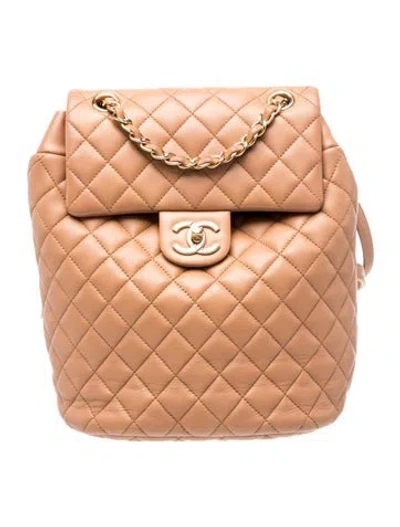 Pre-owned Chanel Small Urban Spirit Backpack In Brown