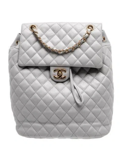 Pre-owned Chanel Small Urban Spirit Backpack In Gray
