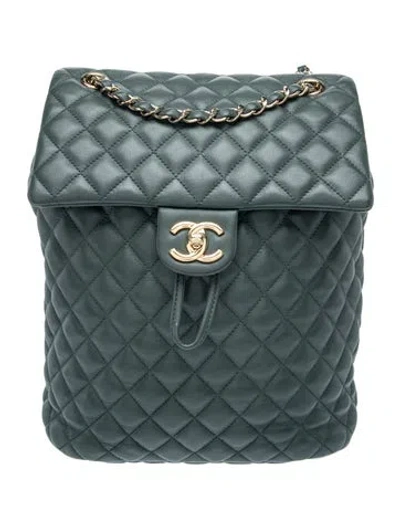 Pre-owned Chanel Small Urban Spirit Backpack In Green