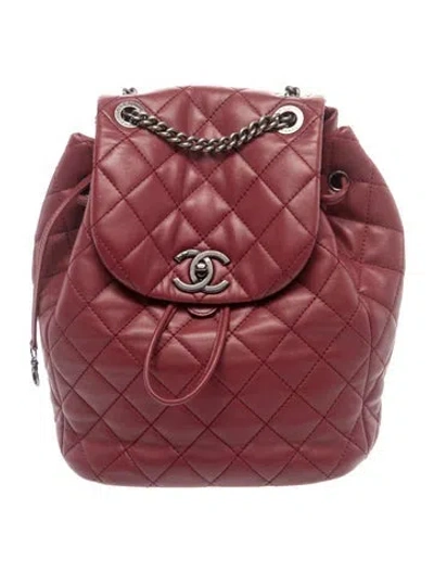 Pre-owned Chanel Small Urban Spirit Backpack In Red