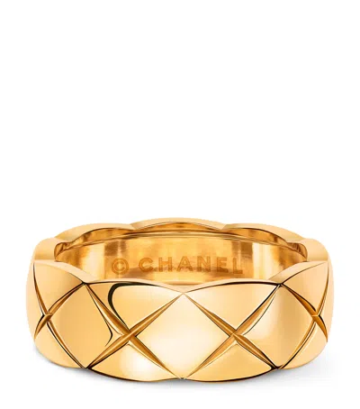 Pre-owned Chanel Small Yellow Gold Coco Crush Ring