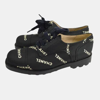 Pre-owned Chanel Sneakers Shoes Black Canvas 36