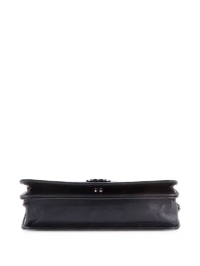 Pre-owned Chanel So Black Boy Wallet On Chain Quilted Caviar Crossbody Bag