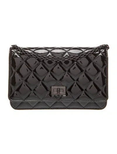 Pre-owned Chanel So Black Reissue Wallet On Chain