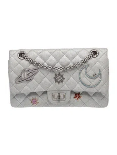 Pre-owned Chanel Space Charms Reissue 225 Double Flap Bag