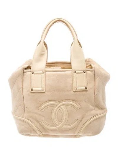 Pre-owned Chanel Sparkle Winter Tote In Neutral