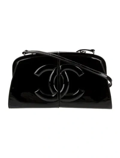 Pre-owned Chanel Split Frame Shoulder Bag In Black