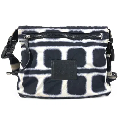 Pre-owned Chanel Sport Black White Nylon Shoulder Bag () In Multi