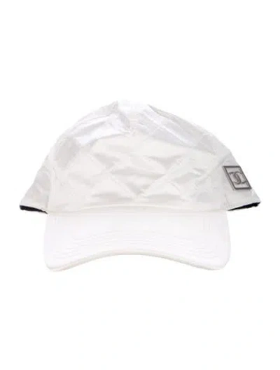 Pre-owned Chanel Sport Cc Quilted Baseball Hat W/tags In White