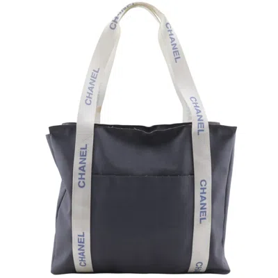 Pre-owned Chanel Sport Gray Nylon Tote Bag ()