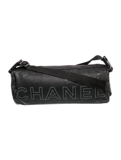 Pre-owned Chanel Sport Ligne Duffle Bag In Black