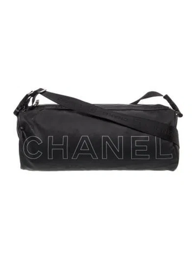 Pre-owned Chanel Sport Ligne Duffle Bag In Black
