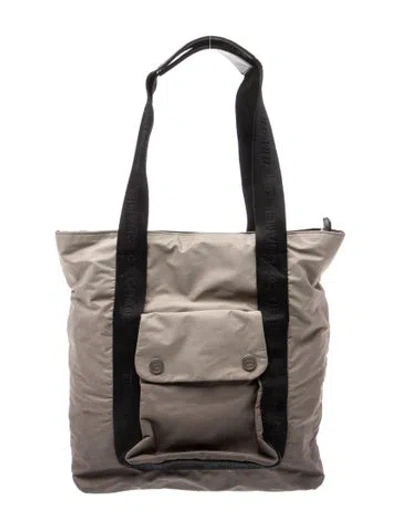Pre-owned Chanel Sport Ligne Nylon Tote Bag In Gray