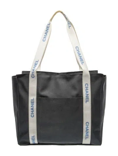 Pre-owned Chanel Sport Ligne Tote In Gray