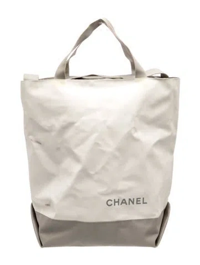 Pre-owned Chanel Sport Ligne Tote In Neutrals