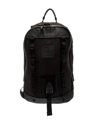 Pre-owned Chanel Sport Line Backpack In Black